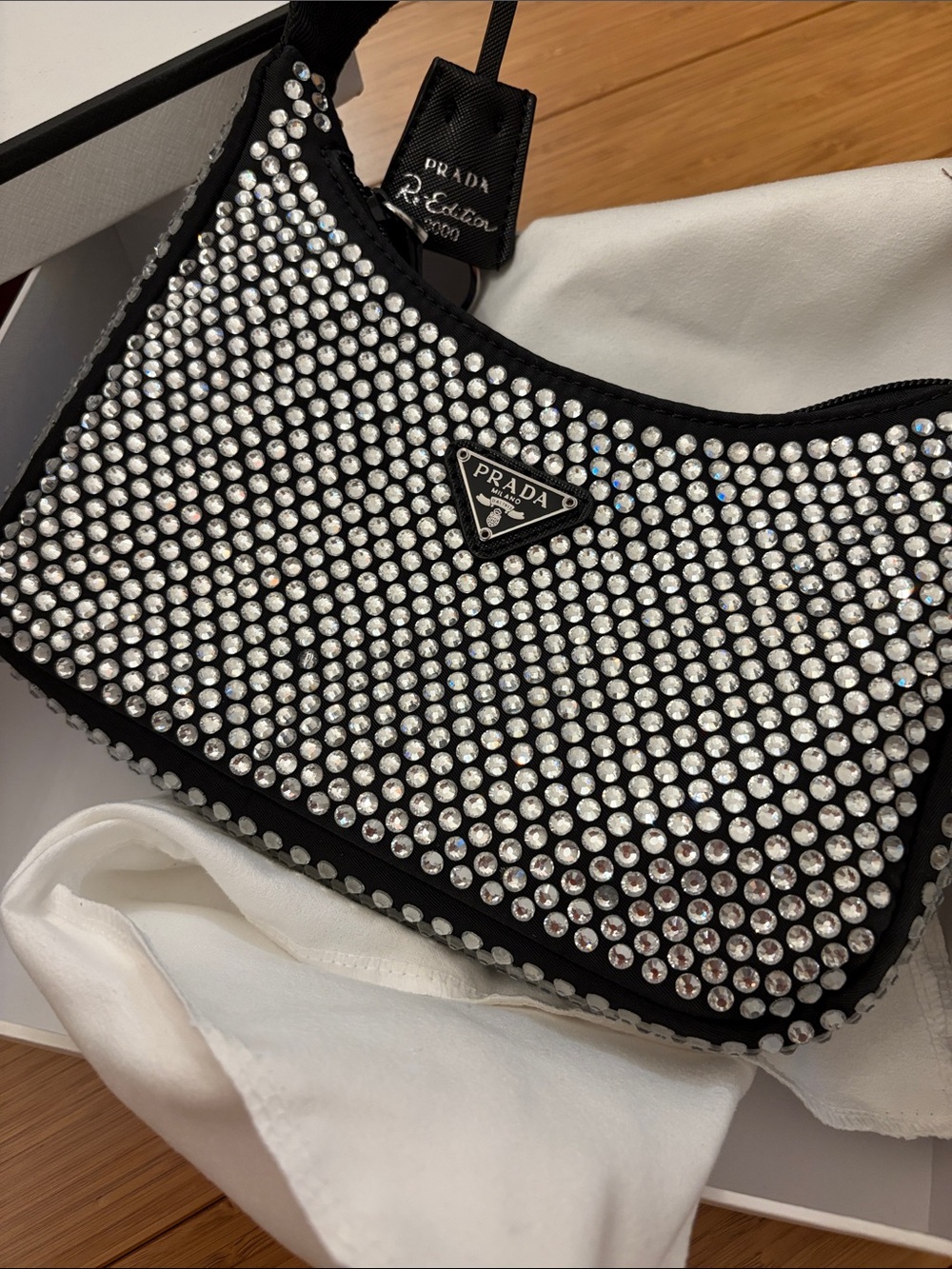 Black elegant sparkly purse